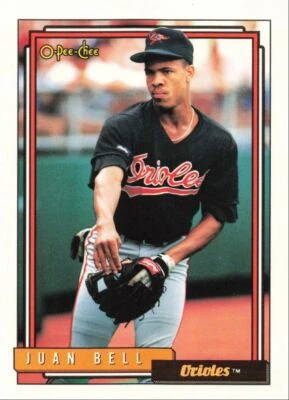 1992 O-Pee-Chee Baseball Juan Bell Baltimore Orioles #52 - Image 1 of 2