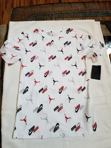 NIKE AIR JORDAN BOY'S ALL OVER PRINTED TEE T-SHIRT FREE SHIPPING - Picture 1 of 5