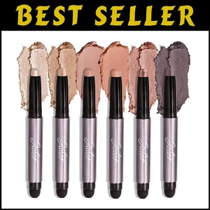 Highly Pigmented Crème-to-Powder Eyeshadow Set with Mattes & Shimmers - 6pcs - Picture 1 of 12