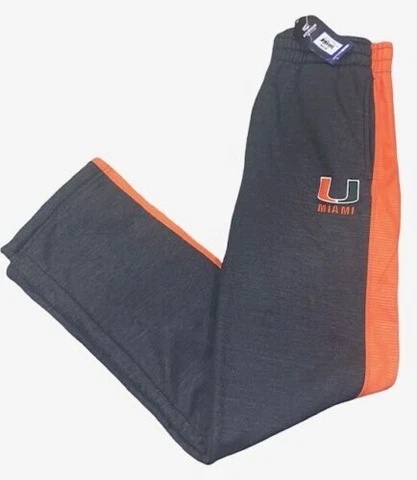 Miami Hurricanes Colosseum Fleece Sweatpants Gray/Orange Mens Small NEW!! Cover
