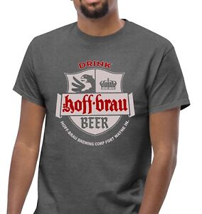 Hoff-Brau Beer T-Shirt Fort Wayne IN. Vintage Style Reproduction Sign Can label