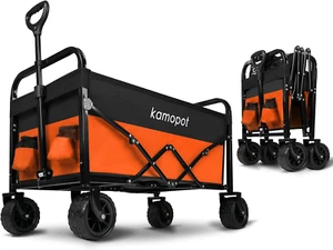Collapsible Wagon Cart,Foldable Beach Wagon, Folding Wagon for Sand.Utility Cart - Picture 1 of 12