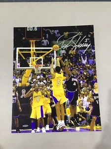 Robert Horry signiertes Los Angeles Lakers 16x20 Foto mit Oberdeck COA - Bild 1 von 4