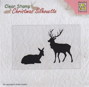 Nellie Snellen NELLIE'S CHOICE Silhouet SILHOUETTE Clear Stamps CSIL Christmas - Picture 1 of 14