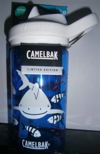 CamelBak Eddy Kids 400ml Water Bottle Child Safe Spill Proof - Friendly Sharks - Picture 1 of 2