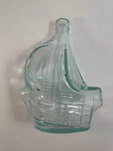 Vetreria Etrusca Blue Green Glass Bottles Decanters Barber Bottle - Picture 1 of 7