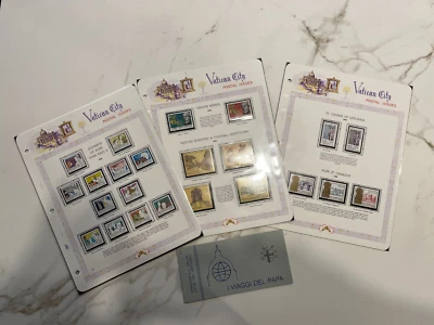 VATICAN CITY 1984 YEAR COMPLETE ON WHITE ACE PAGES + Booklet - MINT NO HINGE - Image 1 of 4