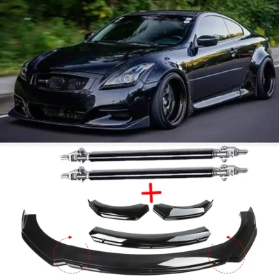 Front Bumper Lip Part Accessories Splitter Spoiler For Infiniti G37 Coupe Sedan Foto 1 de 4