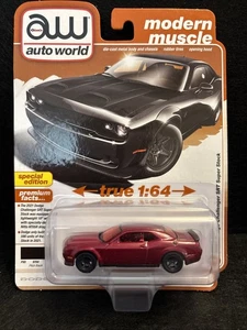 Auto World Ultra Red 2021 Dodge Challenger SRT Super Stock CHASE Release 5B - Picture 1 of 3