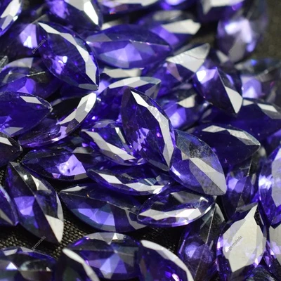 Tanzanite Marquise Cut Purple 9 Pcs Natural Untreated 7x5 mm CERTIFIED Gemstone - Image 1 of 4