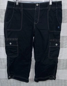 Levis Cargo Capri Pants Womens 8 Black  32x21 Rise 10 - Picture 1 of 6