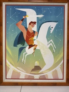 Joey Chou Hercules And Pegasus Artwork; Limited 150 - Rare: 24” X 18” Disney - Bild 1 von 10