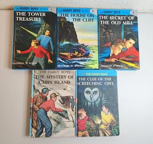 Lot of 5 Vtg The HARDY BOYS 1959-1966 Hardback Books #1 #2 #3 #8 #41 - Bild 1 von 7