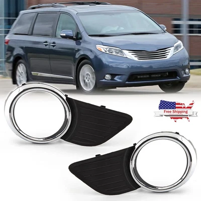 Cubierta de luz antiniebla para parachoques delantero izquierdo+derecho para Toyota Sienna 11-17 Foto 1 de 4