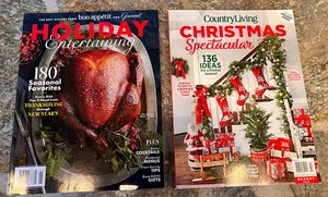 CHRISTMAS HOLIDAY ENTERTAINING Bon Appetit & Country Living 2015, 2021 NEW - Picture 1 of 14