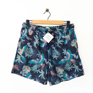 John Lewis Swimshorts Size S NEW Navy Floral Hawaiian Holiday Elasticated Waist - Picture 1 of 15