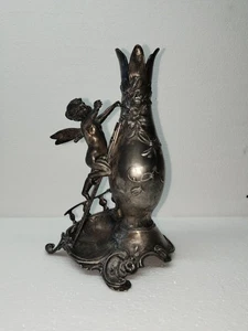 Jugendstil Vase Solifleur / mit Putto / Elfe, um ca. 1900 - Bild 1 von 16