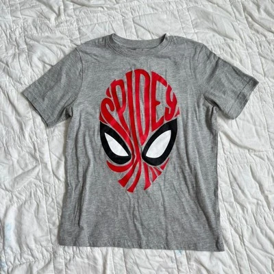 Gray spider man graphic tee youth sz 10 short sleeve summer casual - Image 1 of 4