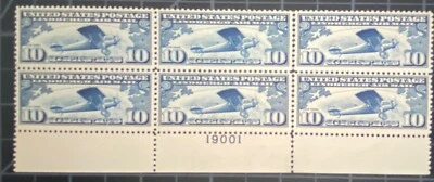 US Stamps-SC# C10 - Plate Block - MOG NH - SCV = $130.00 - Image 1 of 2