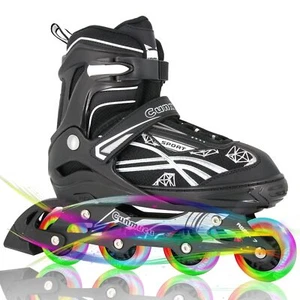 Cunmucu Adjustable Roller Blades Skates for Girls Boys Kids with All - Picture 1 of 7