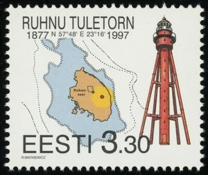 Faro de Ruhnu Tuletorn Estonia #318 3,30 k franqueo Europa 1997 como nuevo en muy buen estado - Imagen 1 de 1