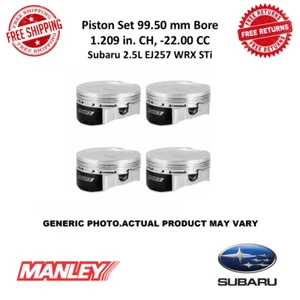 Manley Piston Set 79 mm Stroke Dish Type 99.50 mm Bore For Subaru 2.5L EJ257 WRX - Picture 1 of 9