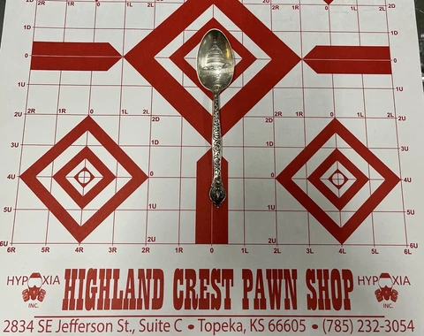 Sterling Silver Washington Capitol Building collector spoon 24.1g engraved 925 Cover
