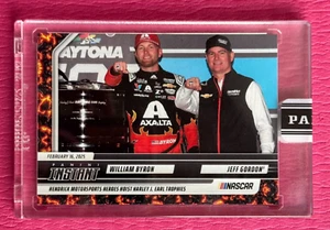 2025 Panini Instant NASCAR #4 William Byron JEFF GORDON Magma # 1/1 Earl Trophy - Picture 1 of 12