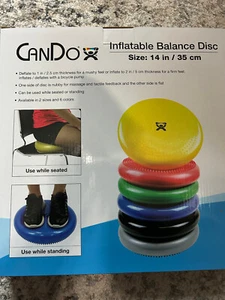 CanDo Inflatable Balance Disc 14 in Black Sitting or Standing 30-1870 NEW - Picture 1 of 2