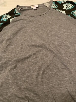 LuLaRoe Top Womens Large Dracula T Shirt Gray Green - Image 1 of 4