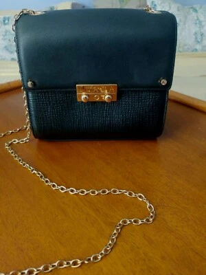 Luana Италии «Marella» черная кожаная сумка через плечо, новый без ЯРЛЫКОВ. - Изображение 1 из 4