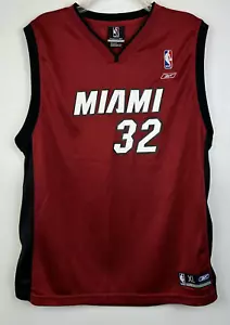 Miami Heat Youth Jersey XL Reebok Shaquille O’Neal #32 Vtg 18-20 Red Black Read - Picture 1 of 7