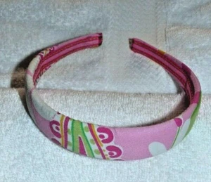 LILLY PULITZER Headband Cotton Poplin White Label "CHEERY-O" New! - Picture 1 of 4