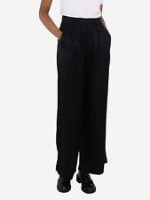 Anine Bing Black wide-leg trousers - size UK 6