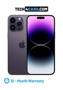 Apple iPhone 14 Pro (128GB) Deep Purple Unlocked Warranty-Very Good Condition - Picture 1 of 11