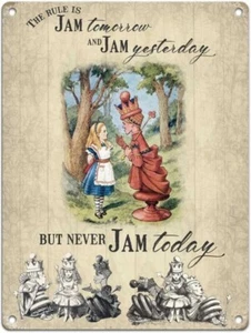 The Rule is Jam.... Alice In Wonderland Steel Sign 200mm x 150mm - Picture 1 of 3