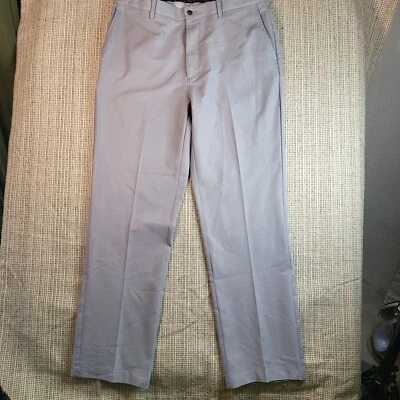 Callaway 裤子男式 36x32 灰色直筒 Chino 高尔夫平前高尔夫 — 第 1/4 张图片