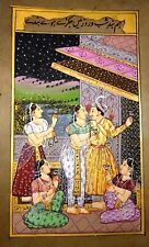 Mughal King Harem With Damsels Painting Gorgeous Handmade Miniature Art #8648