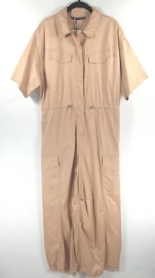 NUEVO CON ETIQUETAS ZARA Camisa-Estilo CARGO Largo Completo Grande Mono MEDIANO 7901/216 Algodón Foto 1 de 4