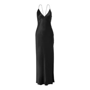 CAMI Women's Black V-Neck Racer Back Dress #088 XL NWT - Picture 1 of 3
