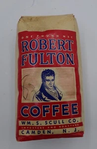 Vintage Full 1 LB. Bag of ROBERT FULTON Coffee Camden, NJ & KREADY Manheim, PA. - Picture 1 of 5