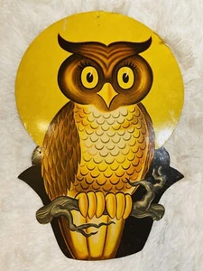 PÓSTER DE COLECCIÓN TROQUELADO BÚHO Y LUNA AULA LAMINADO GRANDE OTOÑO-HALLOWEEN - Imagen 1 de 5