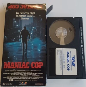 MANIAC COP / ORIGINAL US NTSC BETAMAX / TRANS WORLD ENTERTAINMENT VIDEO LABEL - Picture 1 of 7