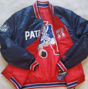 New England Patriots Reversible Starter Jacket Full Snap -DO YOUR JOB- Sz XL - Picture 1 of 23