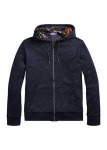 Ralph Lauren Purple Label Double Layer Equestrian Print Lisle Hoodie New $795 - Picture 1 of 5
