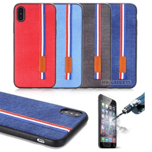 Denim Case Cover for iPhone Models - FULL BODY PROTECTION WITH TEMPERED GLASS - Bild 1 von 10