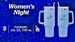 ** ALLES NEU ** 2024 Los Angeles Dodgers Damen Nachtbecher Tasse SGA Neu im Karton - Bild 1 von 2