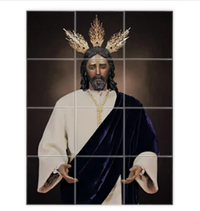 Retablo de 12 azulejos del Soberano Poder en su Prendimiento de Sevilla - Imagen 1 de 1