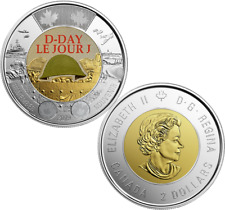 2019 D-Day Juno Beach 75th Anniversary Normandy Campaign Toonie $2 Colour Coin