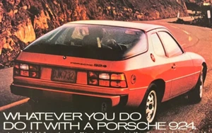 Porsche 924 Oldtimer Printanzeige 1978 rahmen- und ausstellungsfertig - Bild 1 von 2